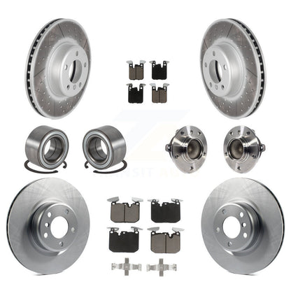 Hub Bearing Coat Brake Rotor Pads Shoe Front Rear Kit (10Pc) For BMW M235i M240i