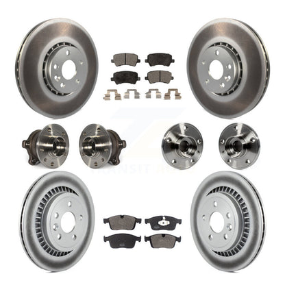 Hub Bearing Coated Brake Rotor Pad Front Rear Kit (10Pc) For 2017 Volvo XC60 AWD