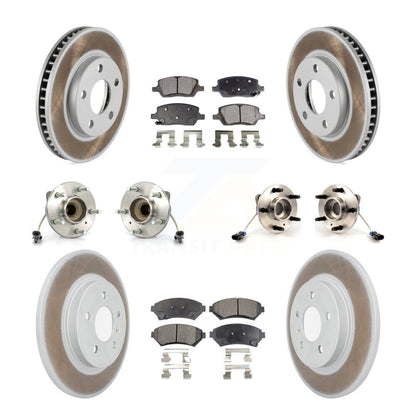 Hub Bearing Coated Brake Rotor And Pad Front Rear Kit (10Pc) For Pontiac Montana