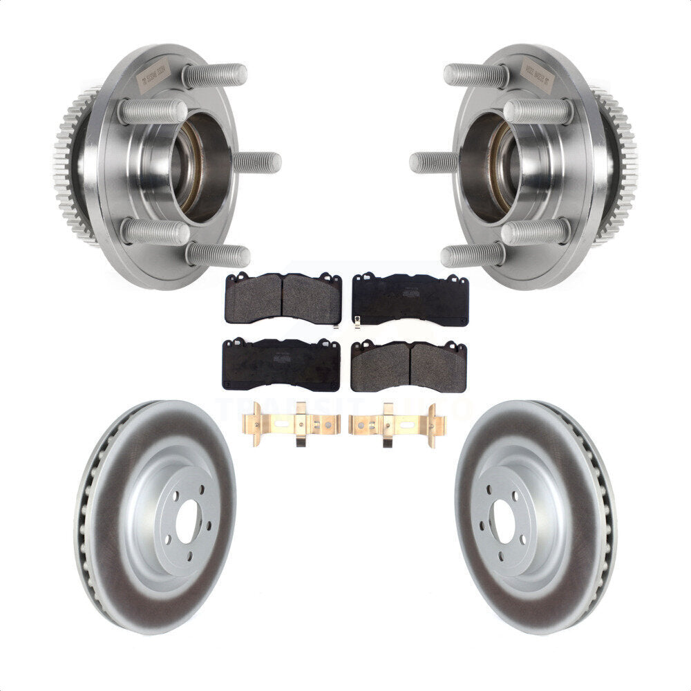 Hub Bearing Coated Brake Rotor Pad Front Kit For Ford Mustang With Brembo Brakes