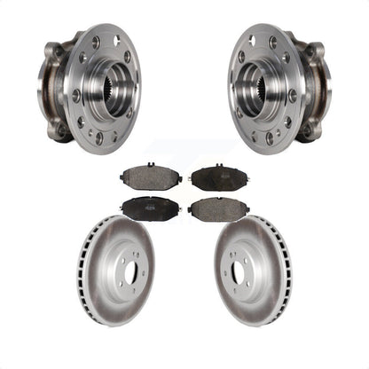 Hub Bearing Coat Brake Rotor Pads Front Kit For 2015-2021 Mercedes-Benz C300 AWD
