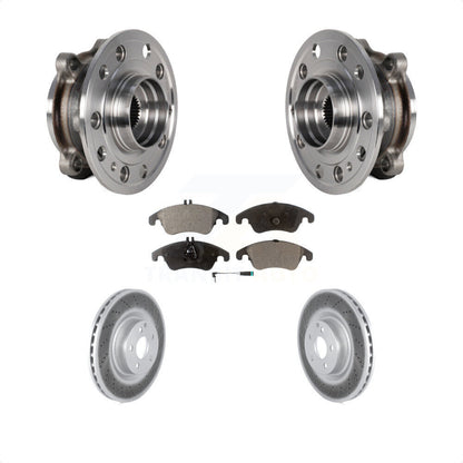 Hub Bearing Coated Brake Rotor And Pad Front Kit For 2017 Mercedes-Benz E400 AWD