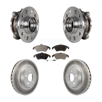 Hub Bearing Coated Brake Rotor And Pad Front Kit For 2017 Mercedes-Benz E400 AWD