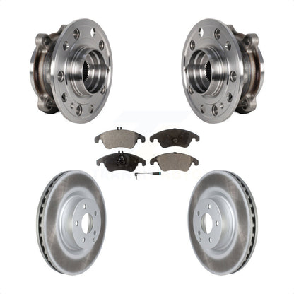 Hub Bearing Coated Brake Rotor And Pad Front Kit For 2017 Mercedes-Benz E400 AWD