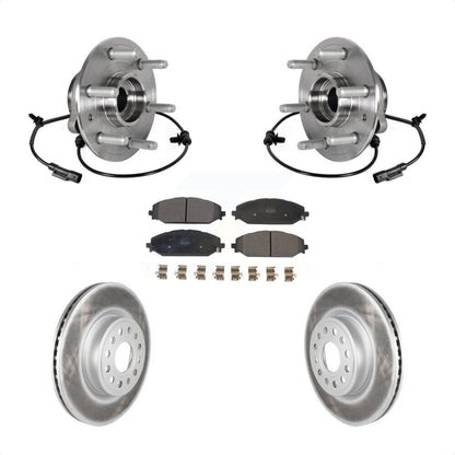 Hub Bearing Assembly Coated Disc Brake Rotors And Pads Front Kit For Ram 1500