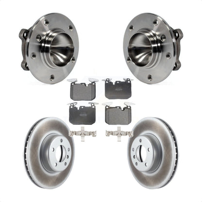 Hub Bearing Coated Brake Rotor & Pad Front Kit For 2013 BMW 328i Sedan with 3.0L