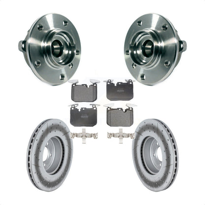 Hub Bearing Coated Brake Rotor Pad Front Kit For BMW 335i xDrive 435i Gran Coupe