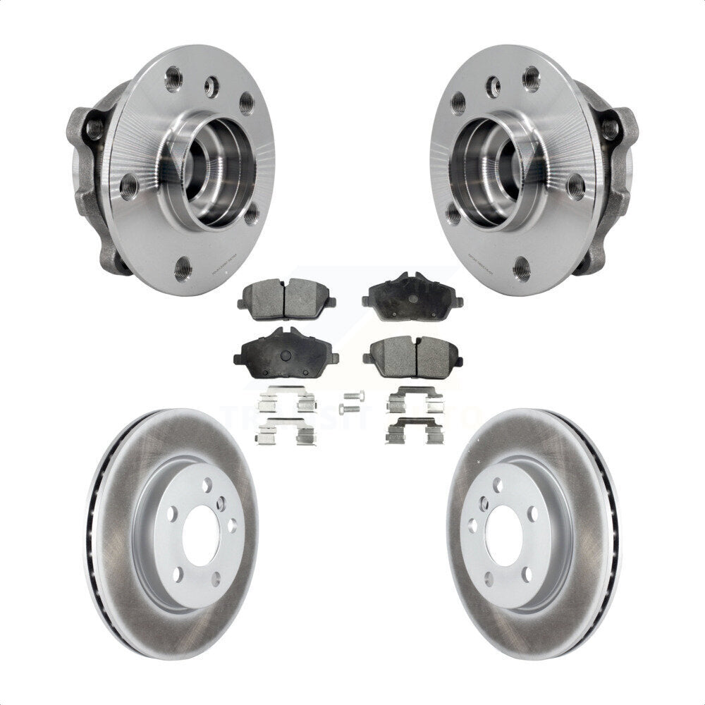 Hub Bearing Assembly Coated Disc Brake Rotors And Pads Front Kit For Mini Cooper