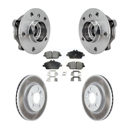 Hub Bearing Assembly Coated Disc Brake Rotors And Pads Front Kit For Mini Cooper