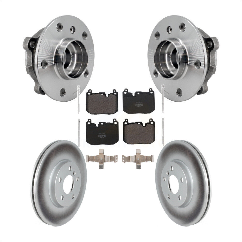 Hub Bearing Coated Brake Rotor Pad Front Kit For 2017-2020 Mini Cooper Clubman S