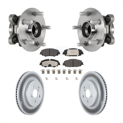 Hub Bearing Coated Disc Brake Rotor Pad Front Kit For Toyota Corolla Prius Prime
