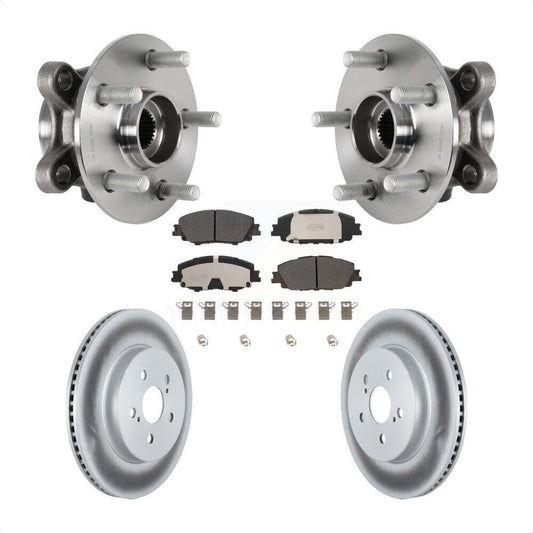 Hub Bearing Coated Disc Brake Rotor Pad Front Kit For Toyota Corolla Prius Prime