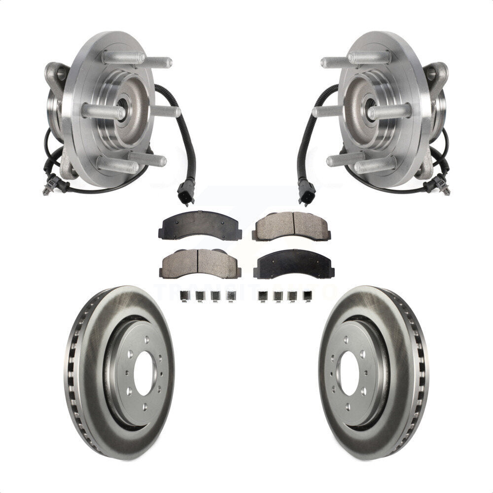 Hub Bearing Coat Brake Rotor Pad Front Kit For Ford Expedition Lincoln Navigator