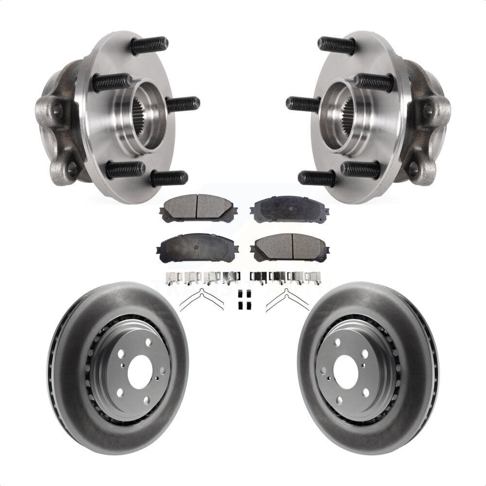 Hub Bearing Coated Disc Brake Rotor Pads Front Kit For Lexus NX300 NX200t NX300h