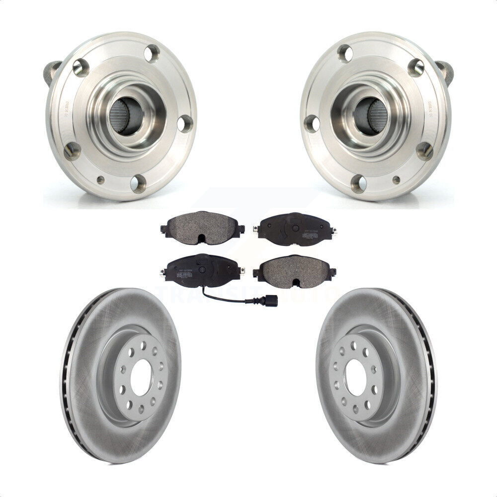 Hub Bearing Assembly Coated Disc Brake Rotor Pad Front Kit For Volkswagen Passat