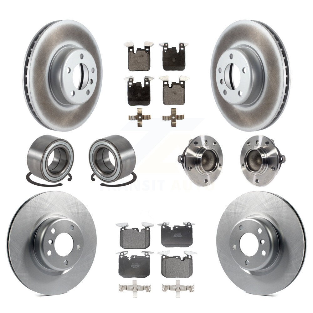 Hub Bearing Coat Brake Rotor Pads Shoe Front Rear Kit (10Pc) For BMW M235i M240i