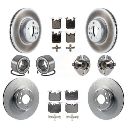 Hub Bearing Coat Brake Rotor Pads Shoe Front Rear Kit (10Pc) For BMW M235i M240i