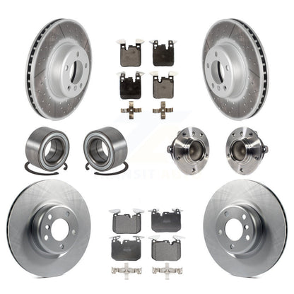 Hub Bearing Coat Brake Rotor Pads Shoe Front Rear Kit (10Pc) For BMW M235i M240i