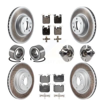 Hub Bearing Coat Brake Rotor Pads Shoe Front Rear Kit (10Pc) For BMW M235i M240i