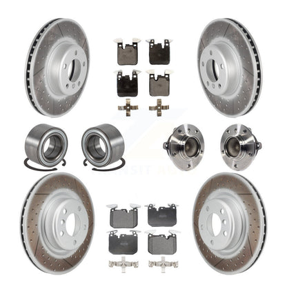 Hub Bearing Coat Brake Rotor Pads Shoe Front Rear Kit (10Pc) For BMW M235i M240i