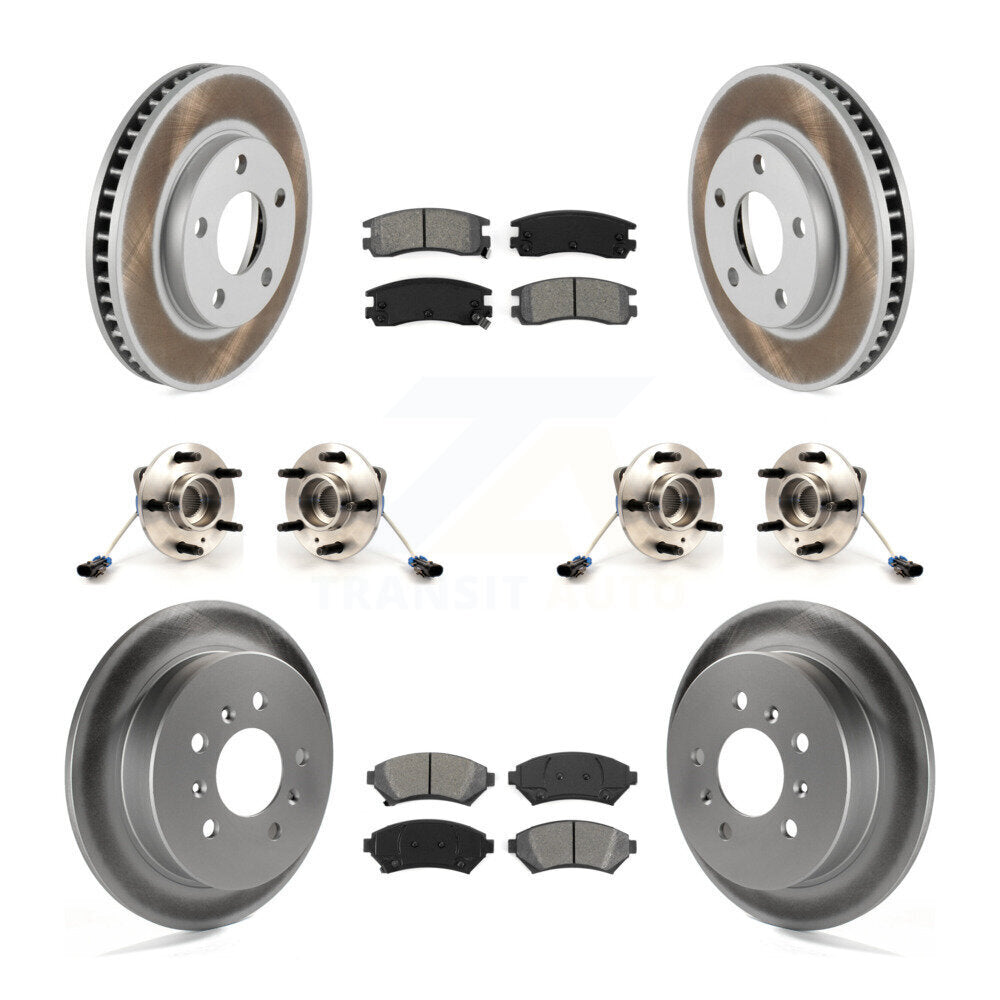 Hub Bearing Coated Brake Rotor Pad Front Rear Kit (10Pc) For Pontiac Montana AWD