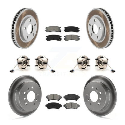 Hub Bearing Coated Brake Rotor Pad Front Rear Kit (10Pc) For Pontiac Montana AWD