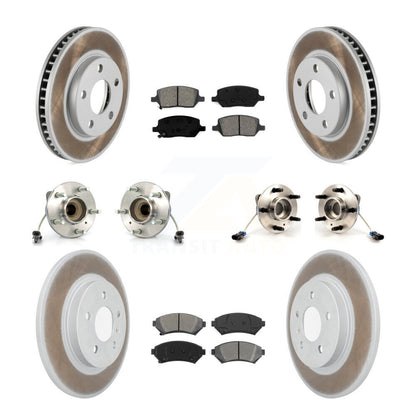 Hub Bearing Coated Brake Rotor And Pad Front Rear Kit (10Pc) For Pontiac Montana