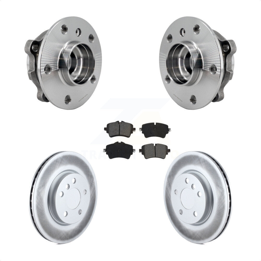 Hub Bearing Assembly Coated Brake Rotor & Pads Front Kit For Mini Cooper Clubman
