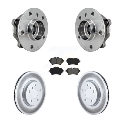 Hub Bearing Assembly Coated Brake Rotor & Pads Front Kit For Mini Cooper Clubman