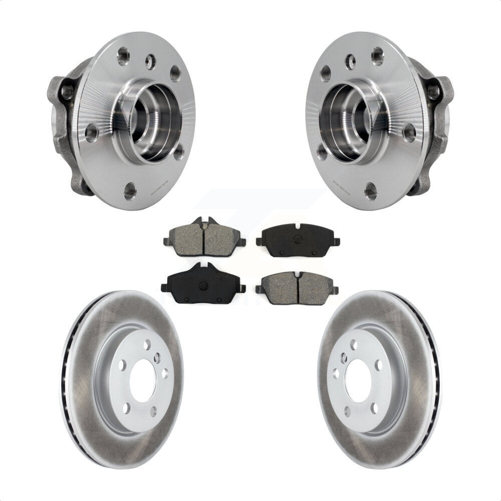 Hub Bearing Assembly Coated Disc Brake Rotors And Pads Front Kit For Mini Cooper