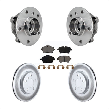 Hub Bearing Assembly Coated Disc Brake Rotors And Pads Front Kit For Mini Cooper