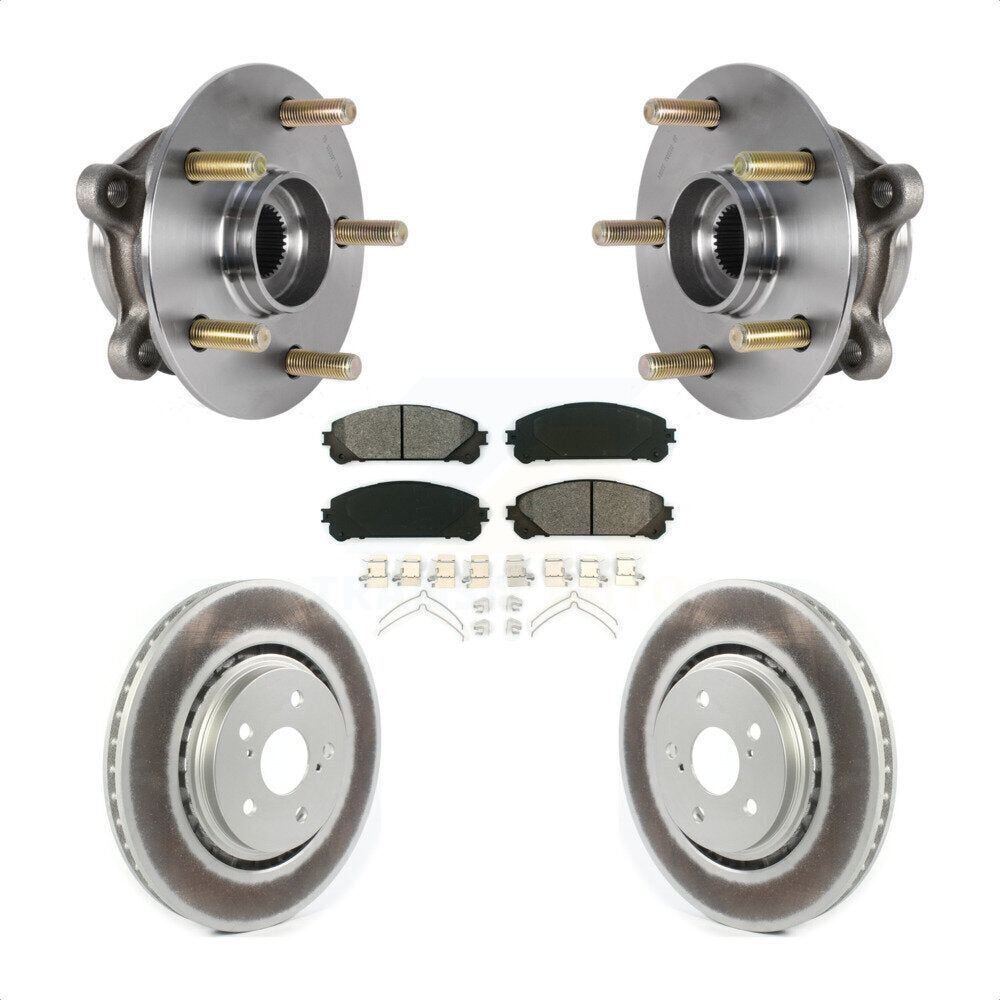Hub Bearing Coat Brake Rotor Pad Front Kit For Lexus RX350 RX450h RX350L RX450hL