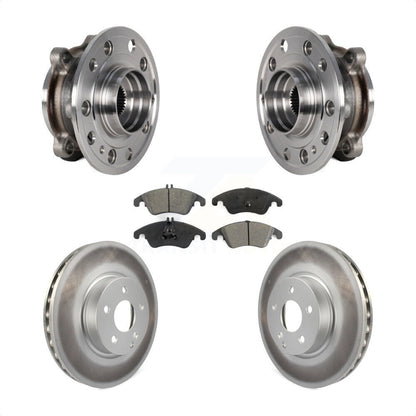 Hub Bearing Coated Brake Rotor And Pad Front Kit For 2017 Mercedes-Benz E400 AWD