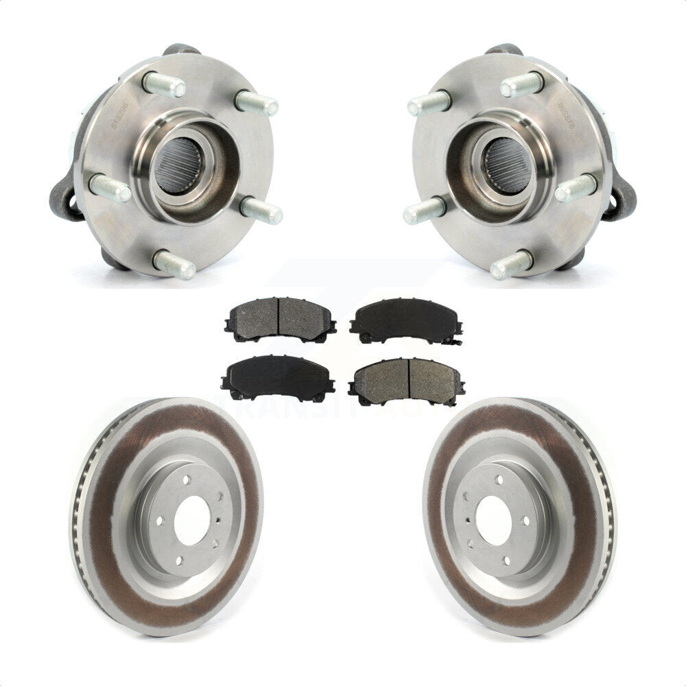 Hub Bearing Assembly Coat Brake Rotor Pads Front Kit For 2019-2021 INFINITI QX50