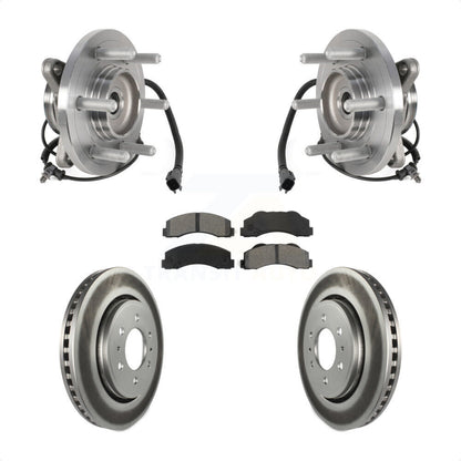 Hub Bearing Coat Brake Rotor Pad Front Kit For Ford Expedition Lincoln Navigator