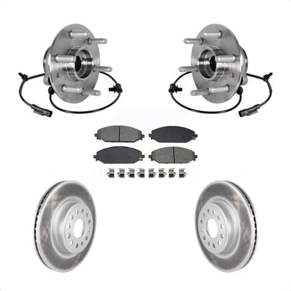 Hub Bearing Assembly Coated Disc Brake Rotors And Pads Front Kit For Ram 1500