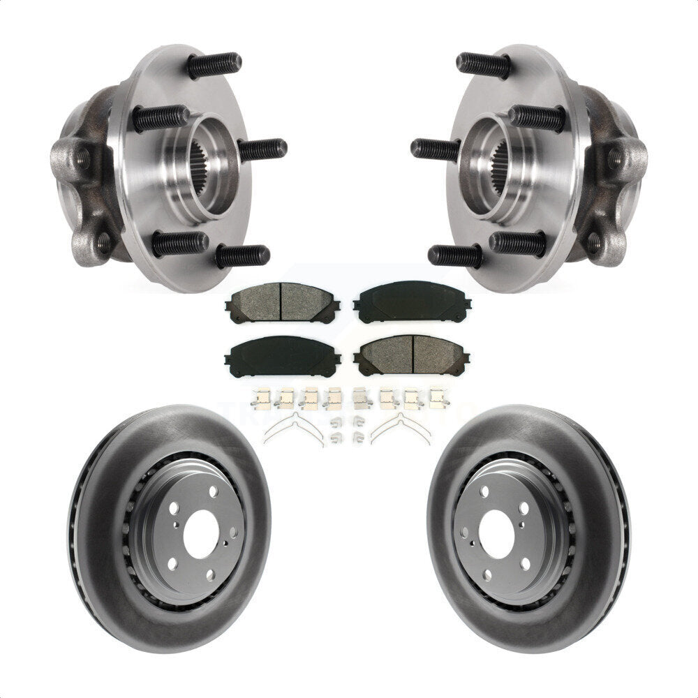 Hub Bearing Coated Disc Brake Rotor Pads Front Kit For Lexus NX300 NX200t NX300h