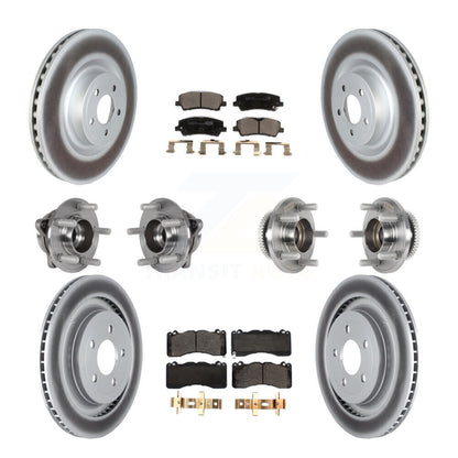 Hub Bearing Coated Disc Brake Rotor & Pad Front Rear Kit (10Pc) For Ford Mustang