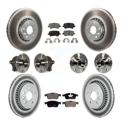 Hub Bearing Coated Brake Rotor Pad Front Rear Kit (10Pc) For 2017 Volvo XC60 AWD