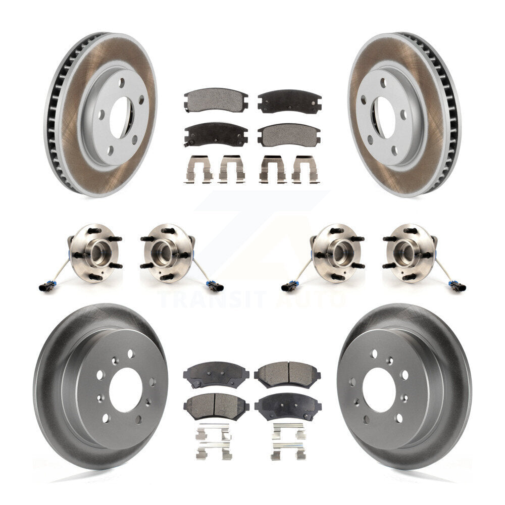 Hub Bearing Coated Brake Rotor Pad Front Rear Kit (10Pc) For Pontiac Montana AWD
