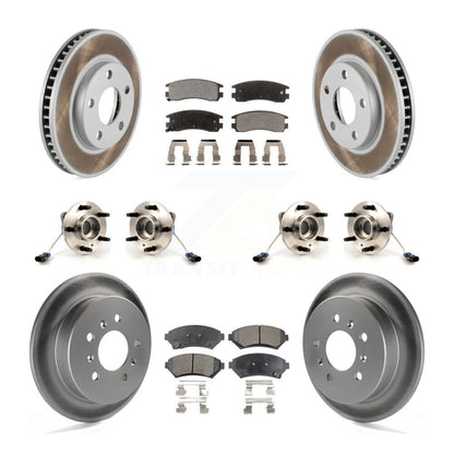 Hub Bearing Coated Brake Rotor Pad Front Rear Kit (10Pc) For Pontiac Montana AWD