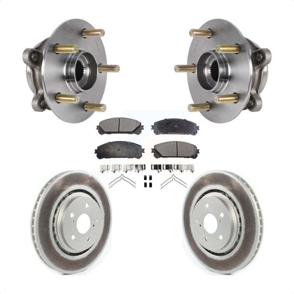 Hub Bearing Coat Brake Rotor Pad Front Kit For Lexus RX350 RX450h RX350L RX450hL