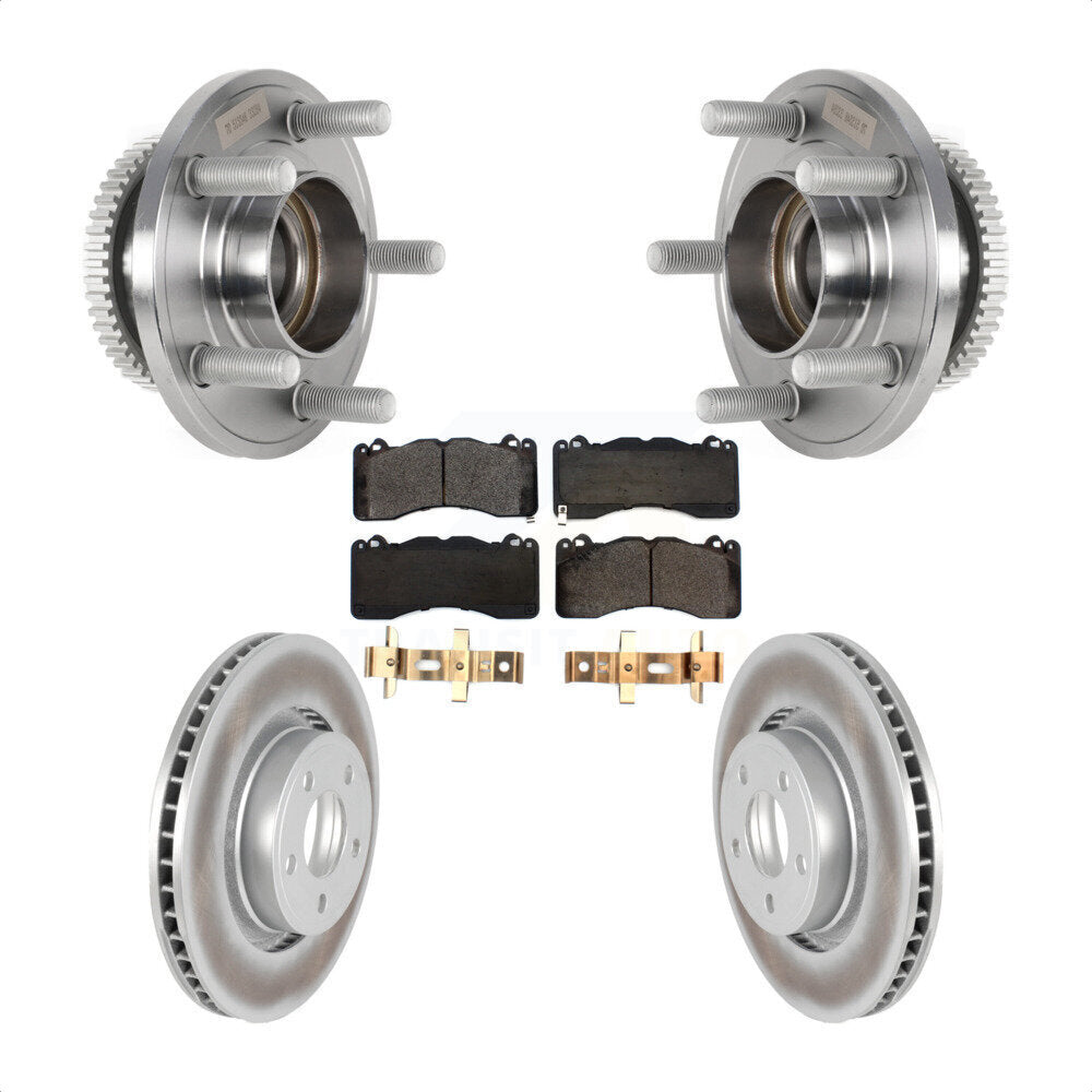 Hub Bearing Coated Brake Rotor Pad Front Kit For Ford Mustang With Brembo Brakes