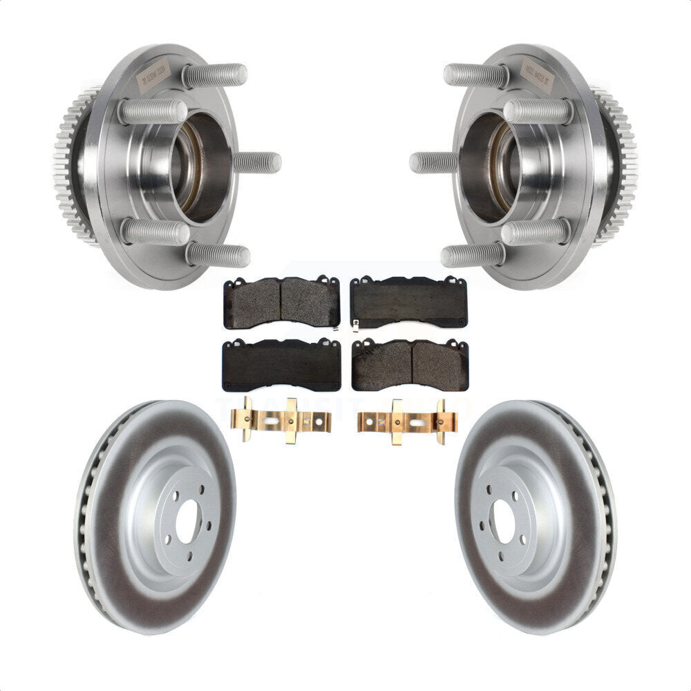 Hub Bearing Coated Brake Rotor Pad Front Kit For Ford Mustang With Brembo Brakes