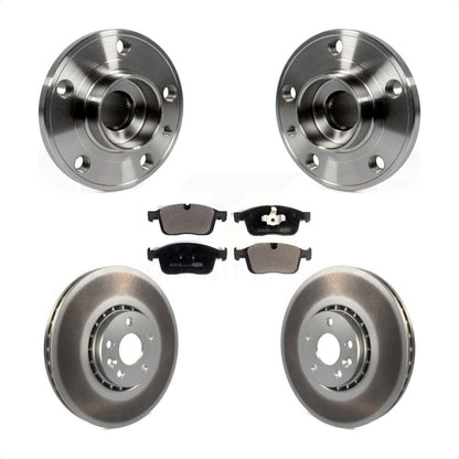 Hub Bearing Assembly Coated Disc Brake Rotors And Pads Front Kit For Volvo XC60