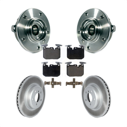 Hub Bearing Coated Brake Rotor Pad Front Kit For BMW 335i xDrive 435i Gran Coupe