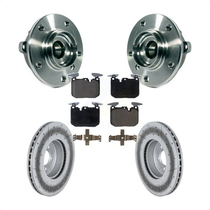 Hub Bearing Coated Brake Rotor Pad Front Kit For BMW 335i xDrive 435i Gran Coupe
