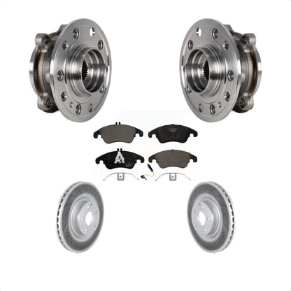 Hub Bearing Coated Brake Rotor And Pad Front Kit For 2017 Mercedes-Benz E400 AWD