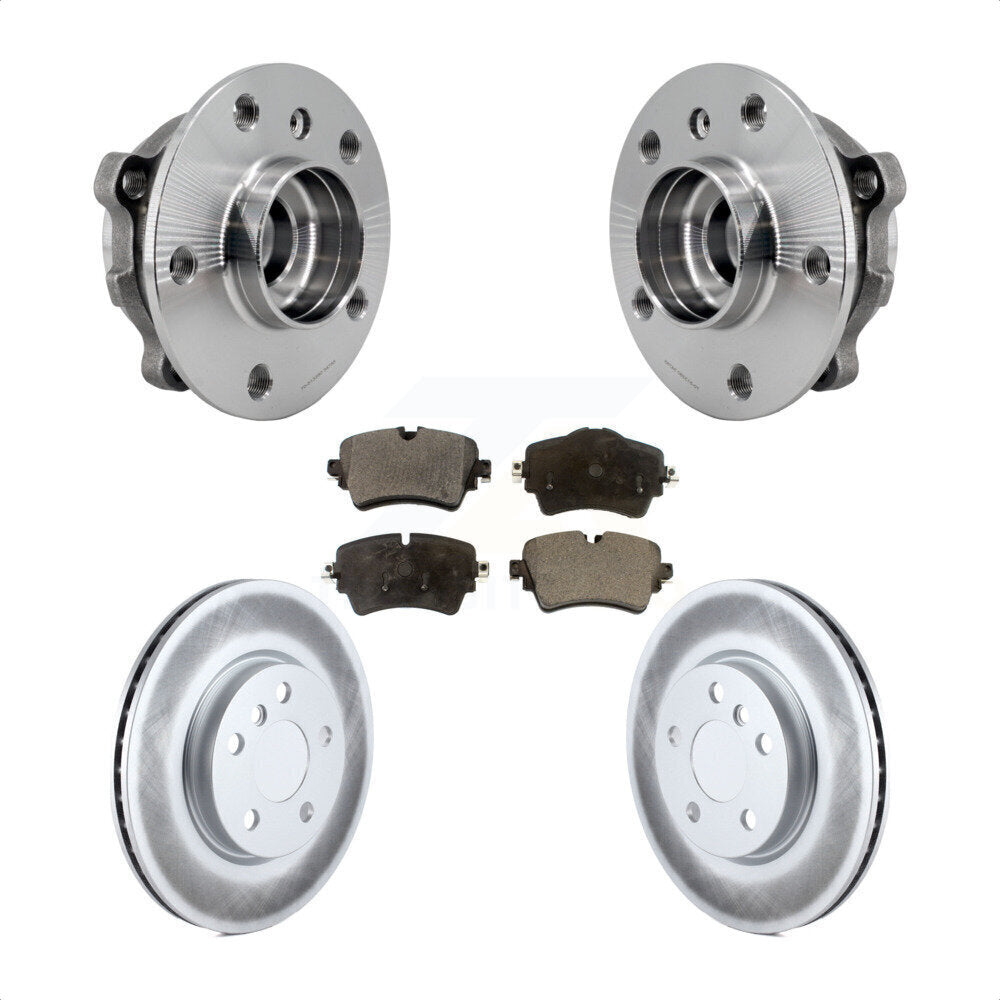 Hub Bearing Assembly Coated Brake Rotor & Pads Front Kit For Mini Cooper Clubman