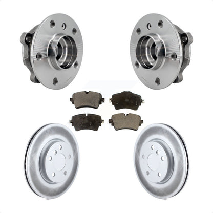 Hub Bearing Assembly Coated Brake Rotor & Pads Front Kit For Mini Cooper Clubman
